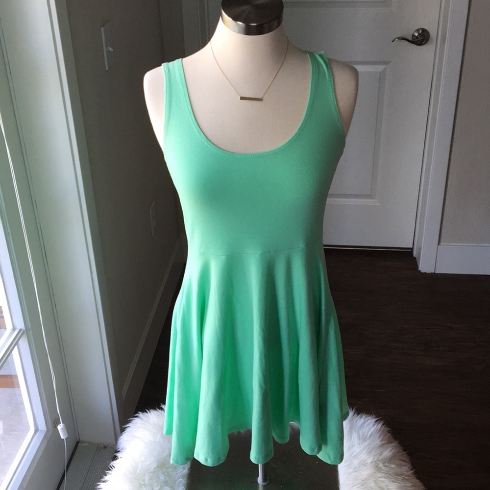Urban Outfitters green tank top swing dress.